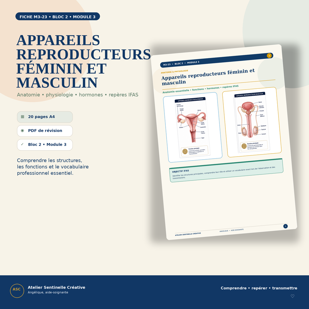 Support IFAS M3-23 — Appareils reproducteurs féminin et masculin