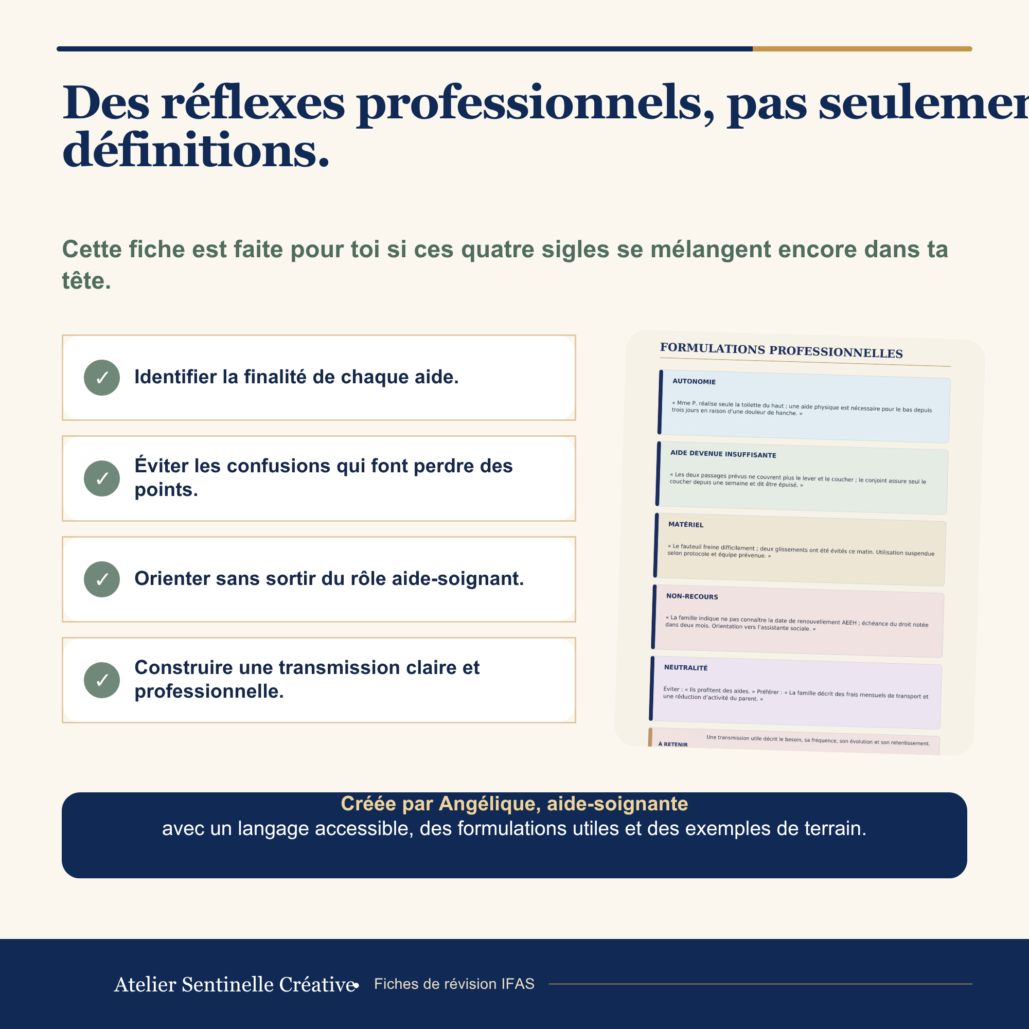 Fiche de révision IFAS : conseils pour éviter les confusions et transmettre avec précision