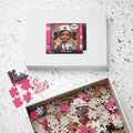 Boîte de puzzle avec portrait de petite infirmière et mention 252 pièces