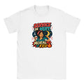 T-shirt blanc à col rond et imprimé « Service de Nuit » « Moral de Feu »