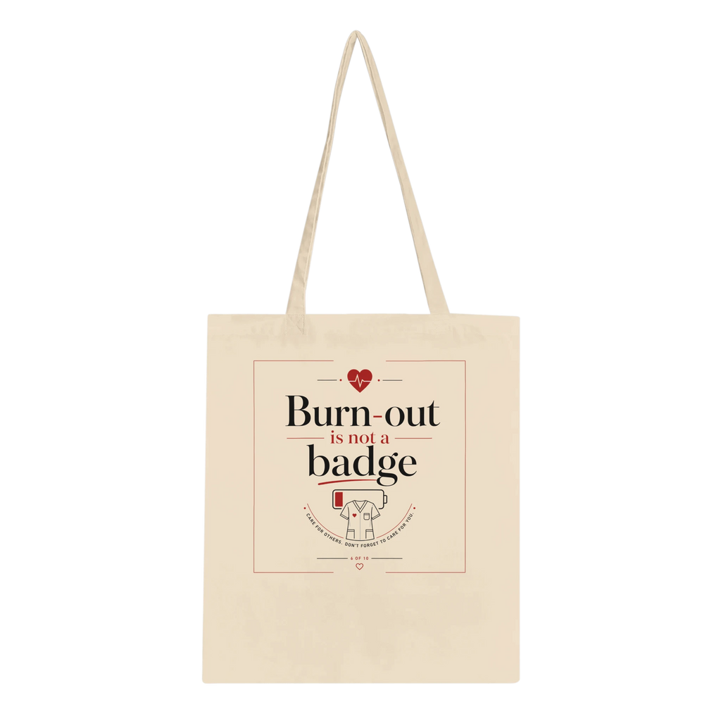 Sac tote en toile naturelle, anses longues, logo imprimé au centre