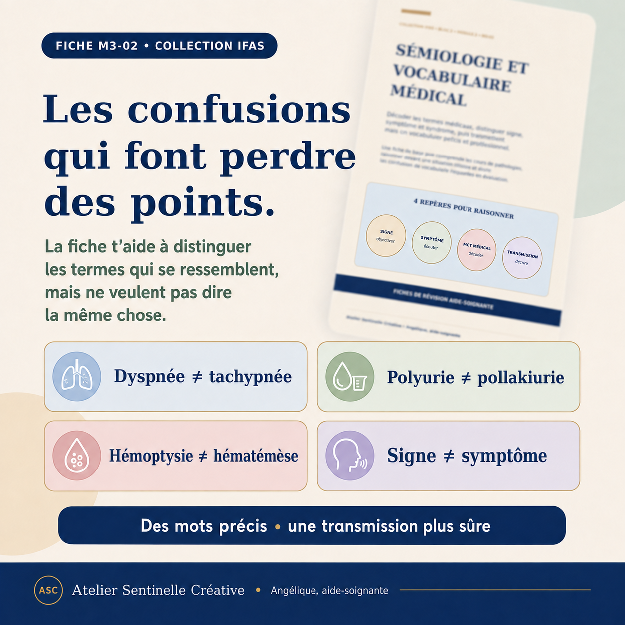 Fiche « Confusions », pour distinguer termes proches et éviter les erreurs