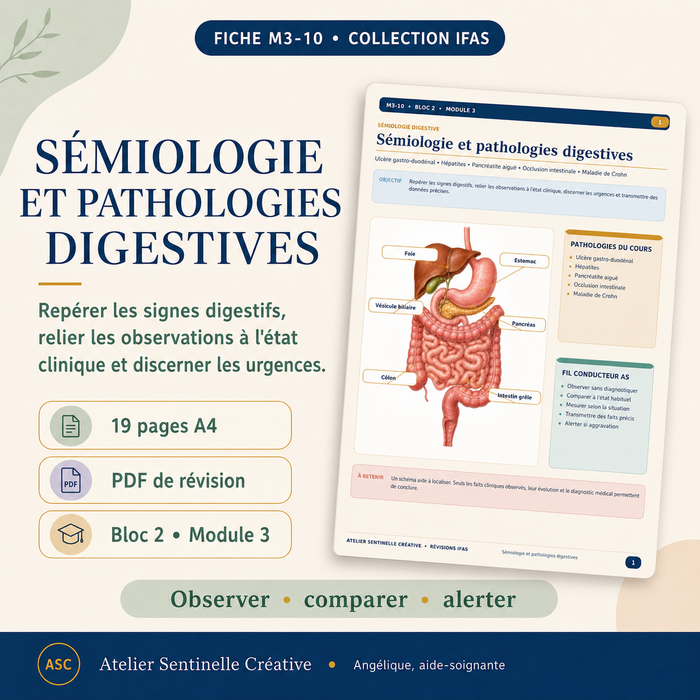 M3-10 — Sémiologie et pathologies digestives