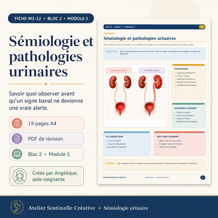 M3-12 — Sémiologie et pathologies urinaires