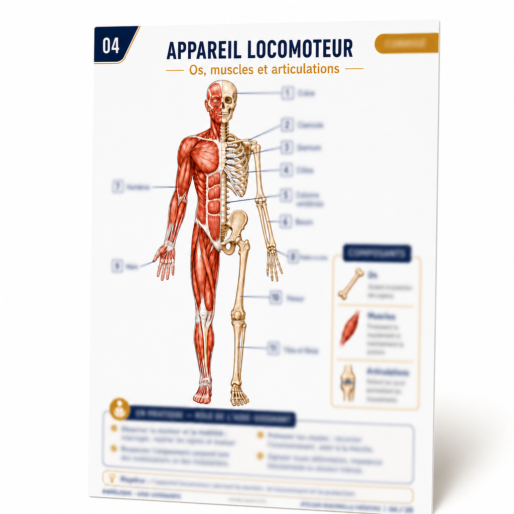 Carte anatomie IFAS — L’appareil locomoteur : os, muscles et articulations