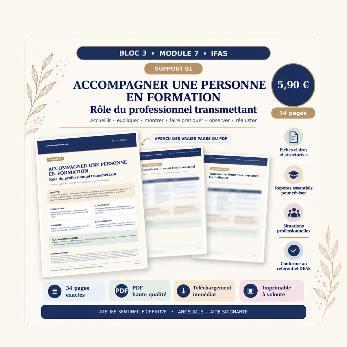 Pack Module 7 IFAS — 8 supports, 279 pages, PDF numériques