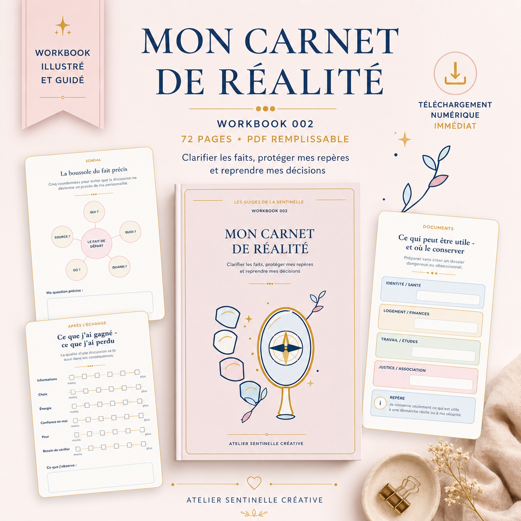 Carnet workbook 002 PDF remplissable, couverture rose clair et illustration d’étoile