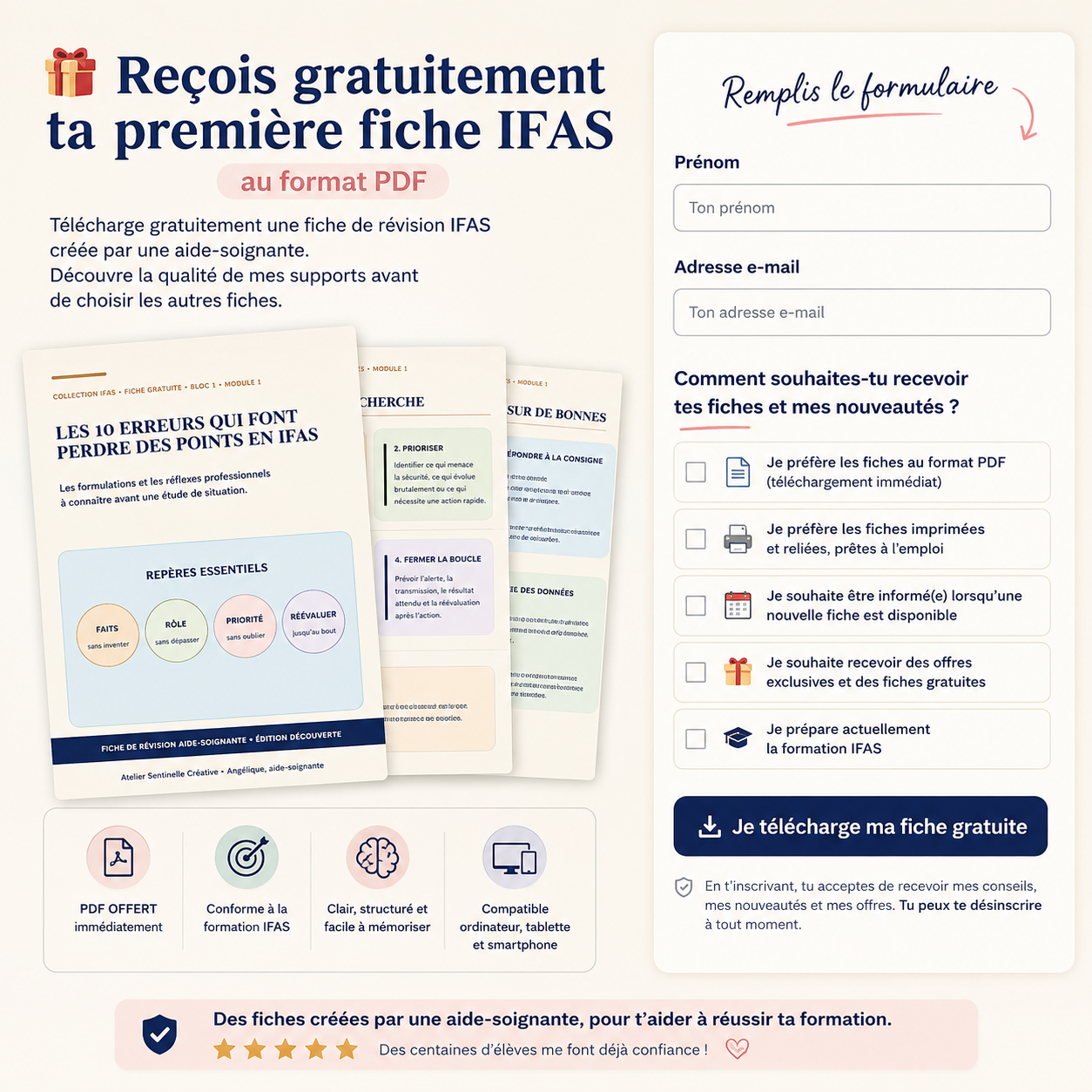 Fiche de révision IFAS avec formulaire à remplir et conseils de téléchargement PDF