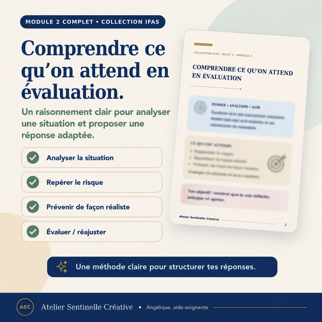 Module IFAS : section “Comprendre ce qu’on attend en évaluation” et grille de critères