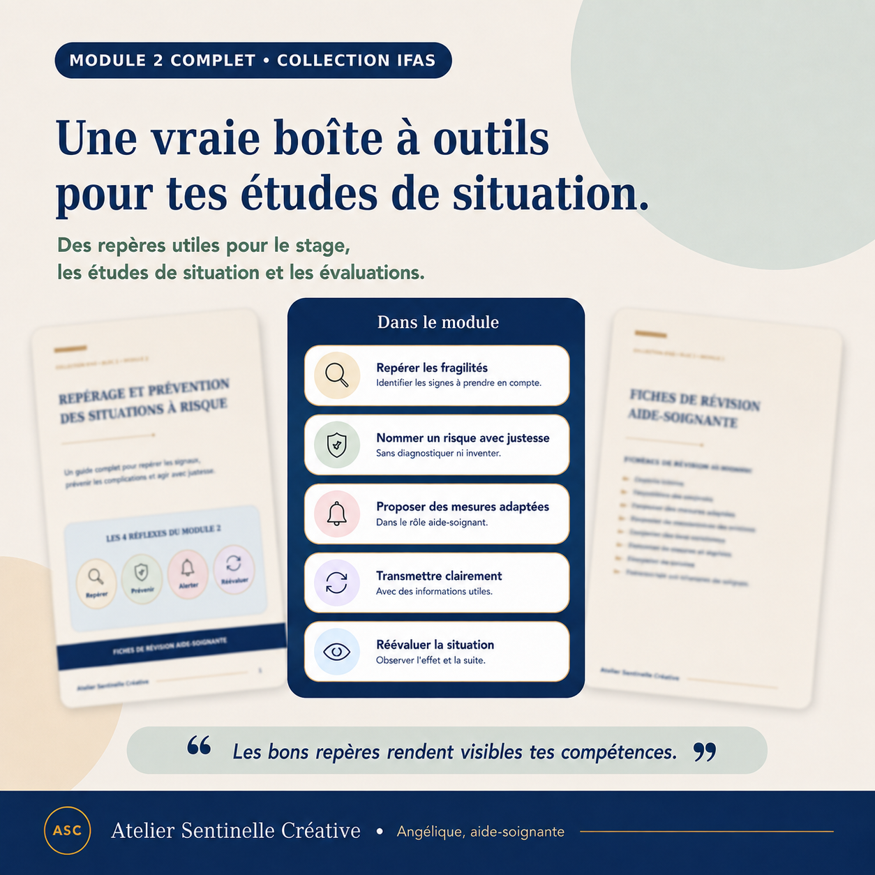 Module IFAS : présentation “Une vraie boîte à outils” avec cartes d’étapes et pages annexes