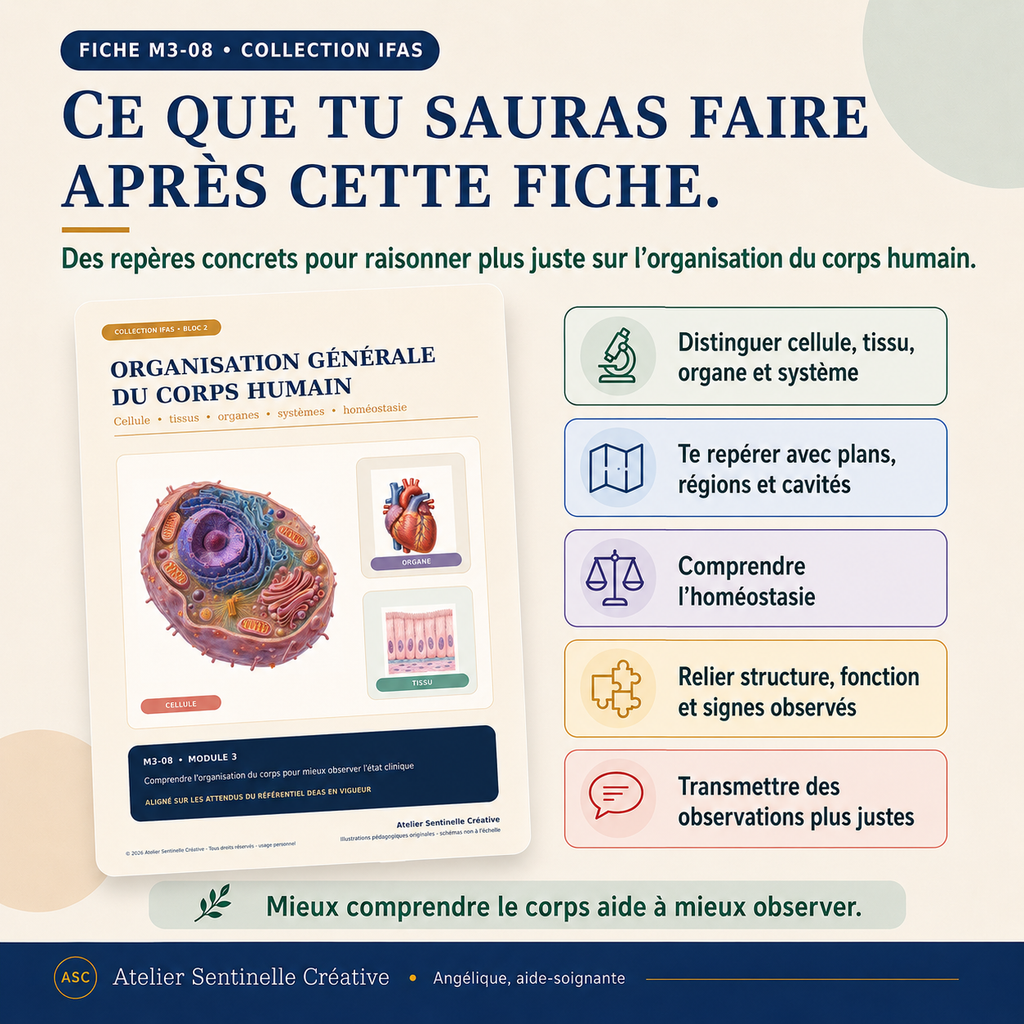 Fiche IFAS «Ce que tu sauras faire» : repères pour raisonner l’organisation du corps humain