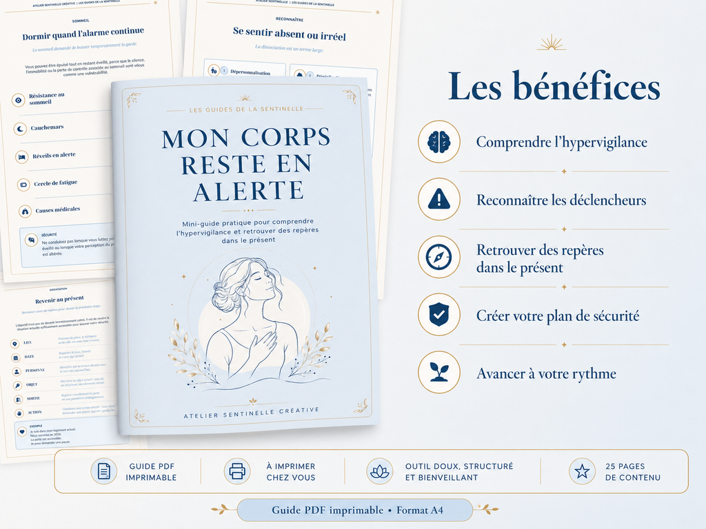 Guide « Mon corps reste en alerte » face à vue, encart « Les bénéfices »