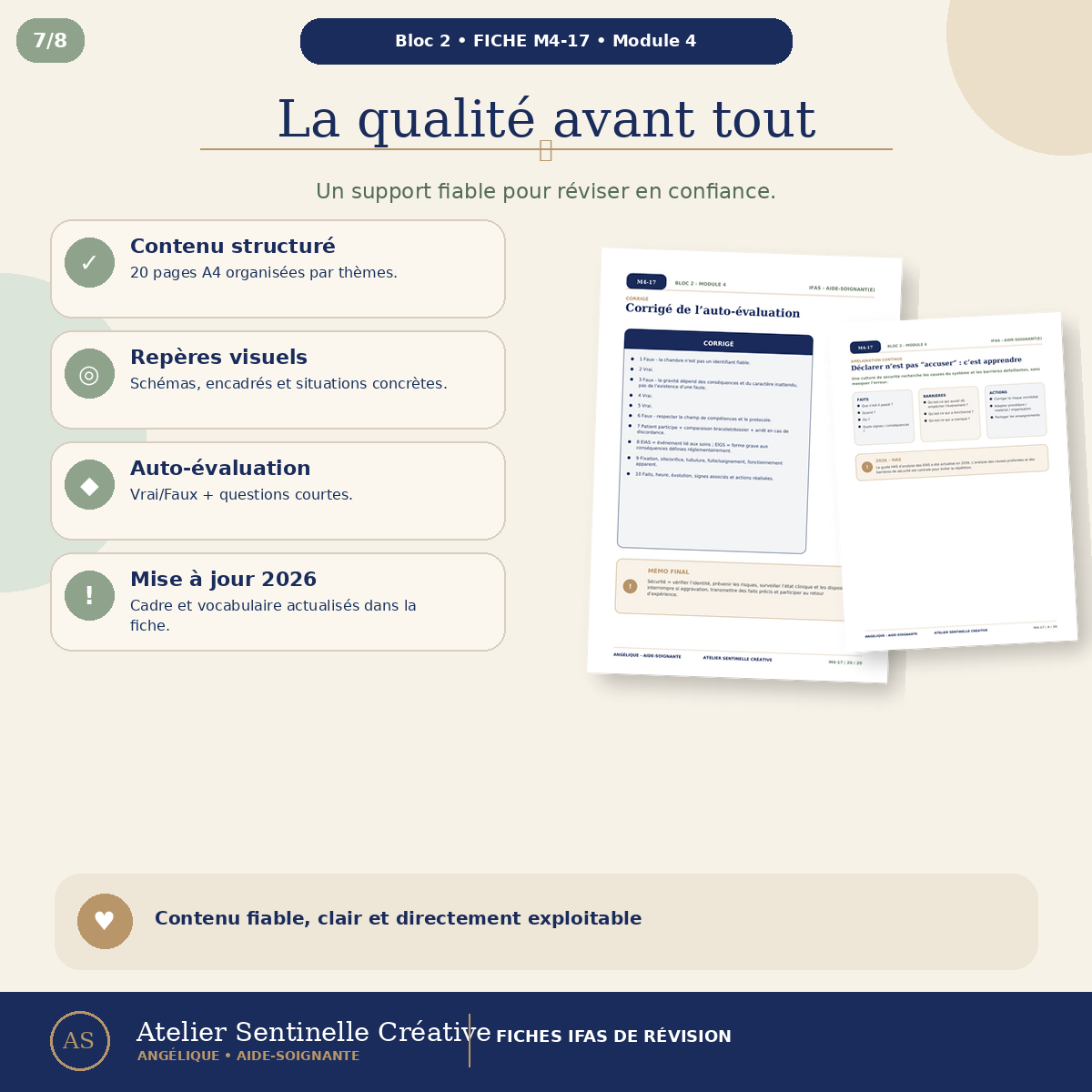 Aperçu 7 — M4-17 — Qualité et sécurité des soins