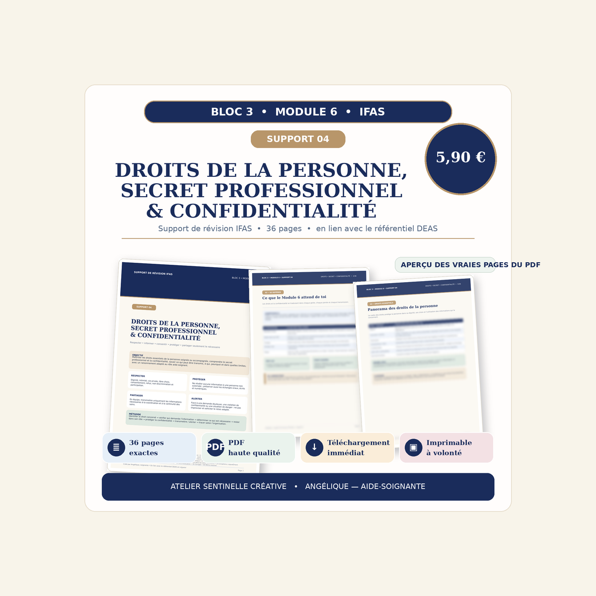 Pack de supports PDF Module 6 IFAS : Droits de la personne (support 04)