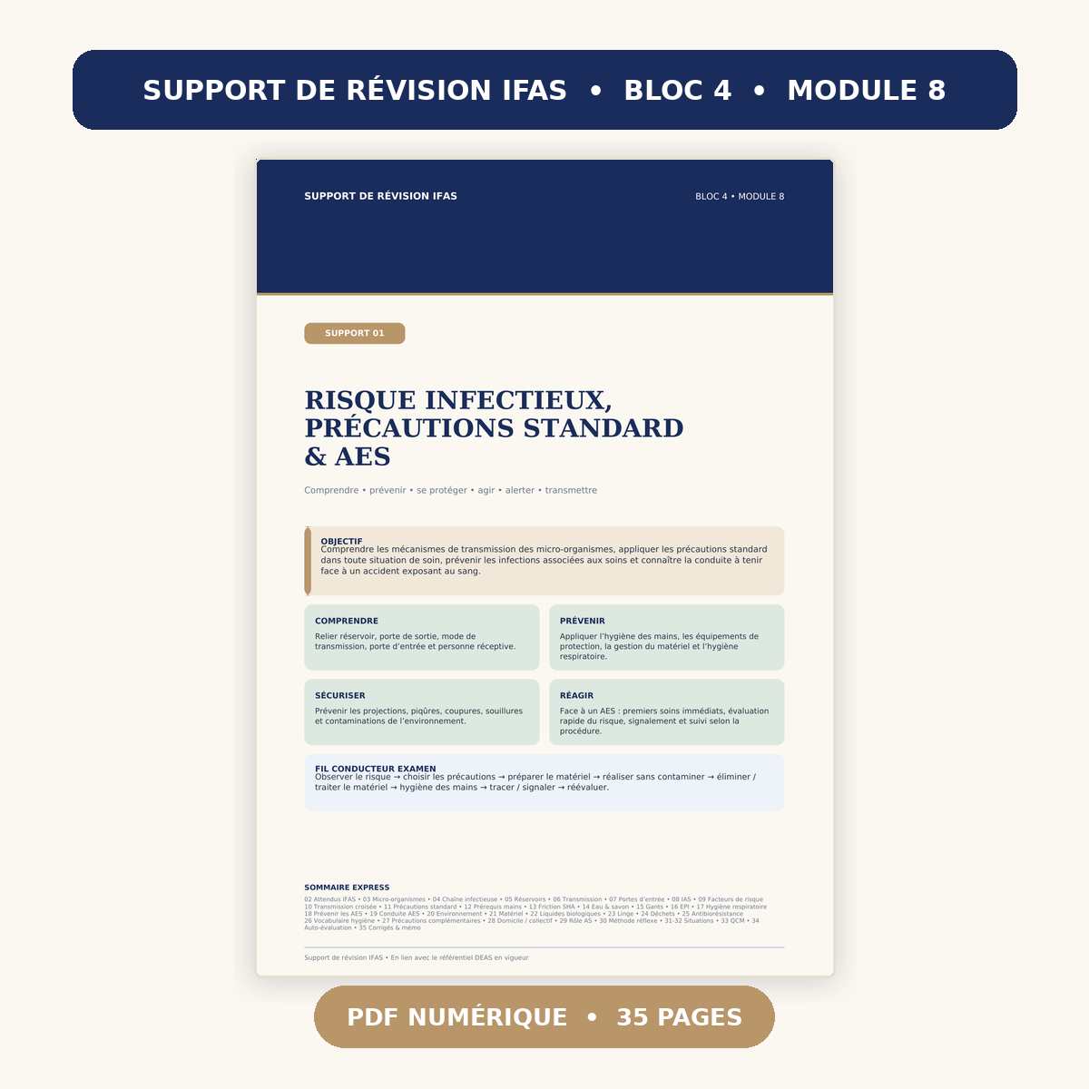 Pack Module 8 IFAS — 6 supports, 162 pages, PDF numériques
