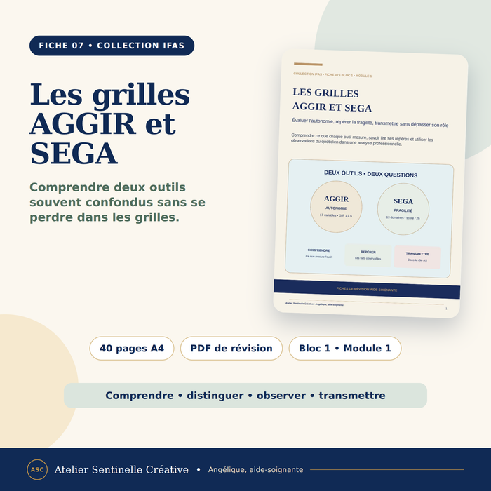 M1-07 — Les grilles AGGIR et SEGA