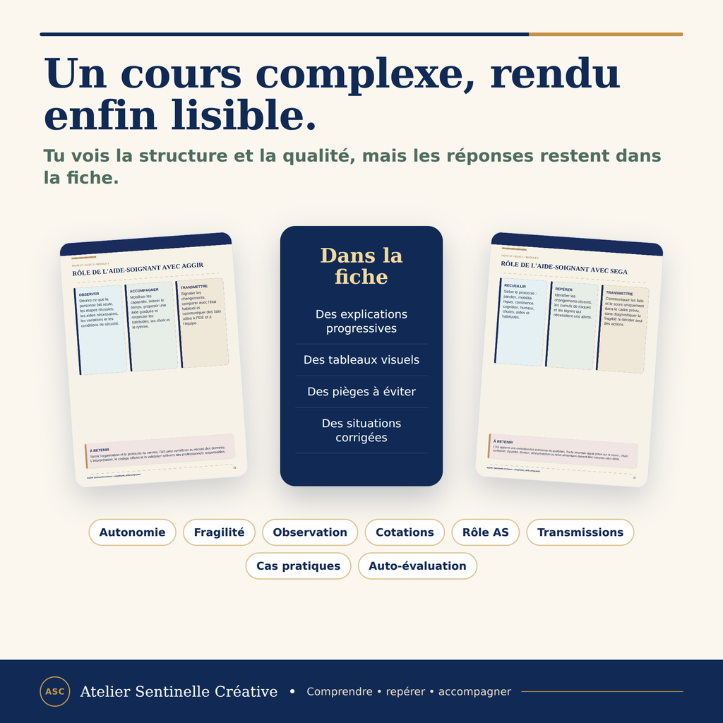 Fiche de révision IFAS : structure lisible, tableaux, situations corrigées et pièces à éviter.