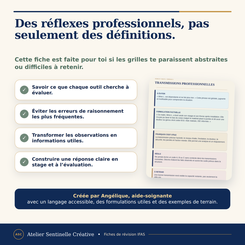 Fiche de révision IFAS : savoir évaluer, éviter erreurs, transformer observations, répondre.