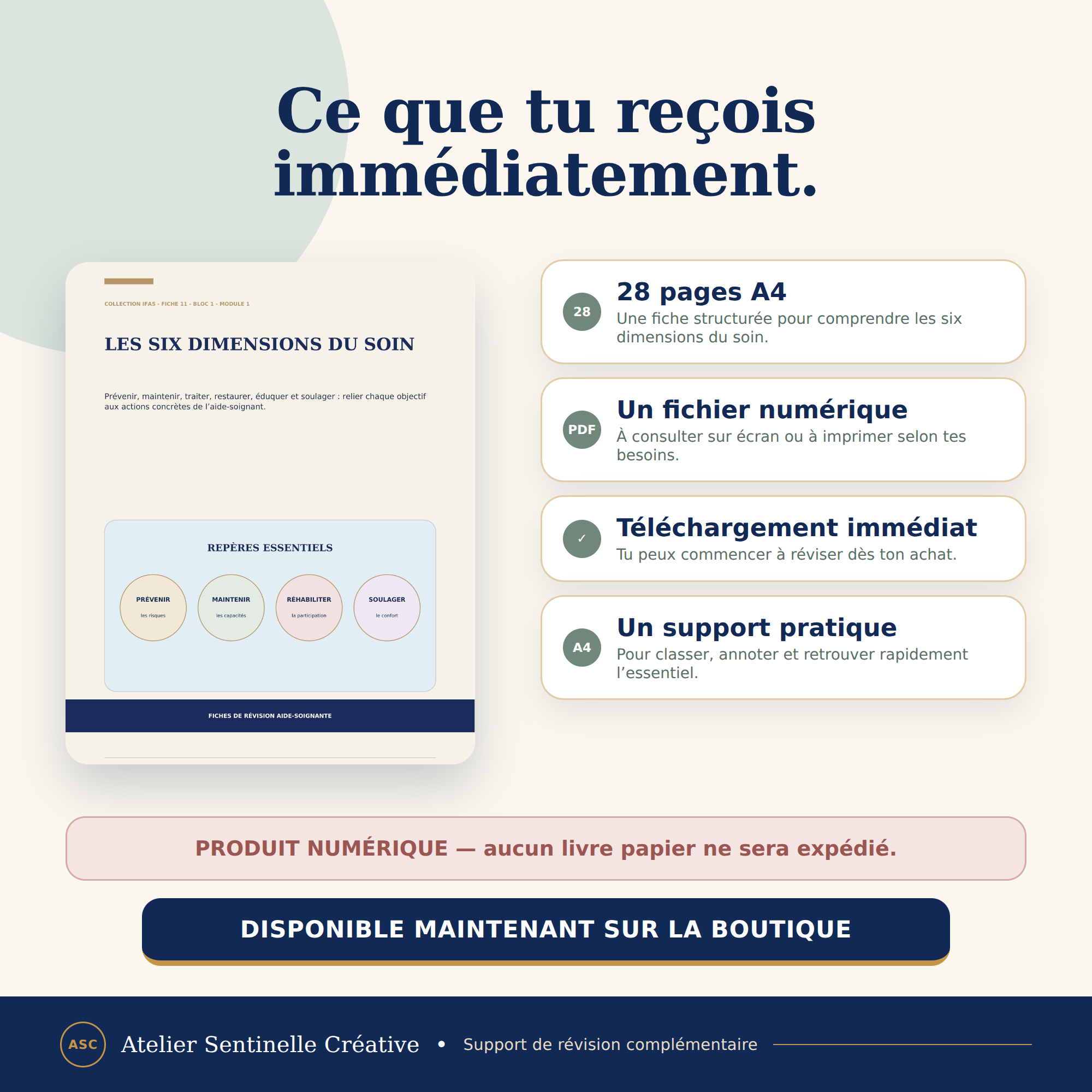 Contenu inclus : 28 pages A4 et PDF, téléchargement immédiat, support pratique.