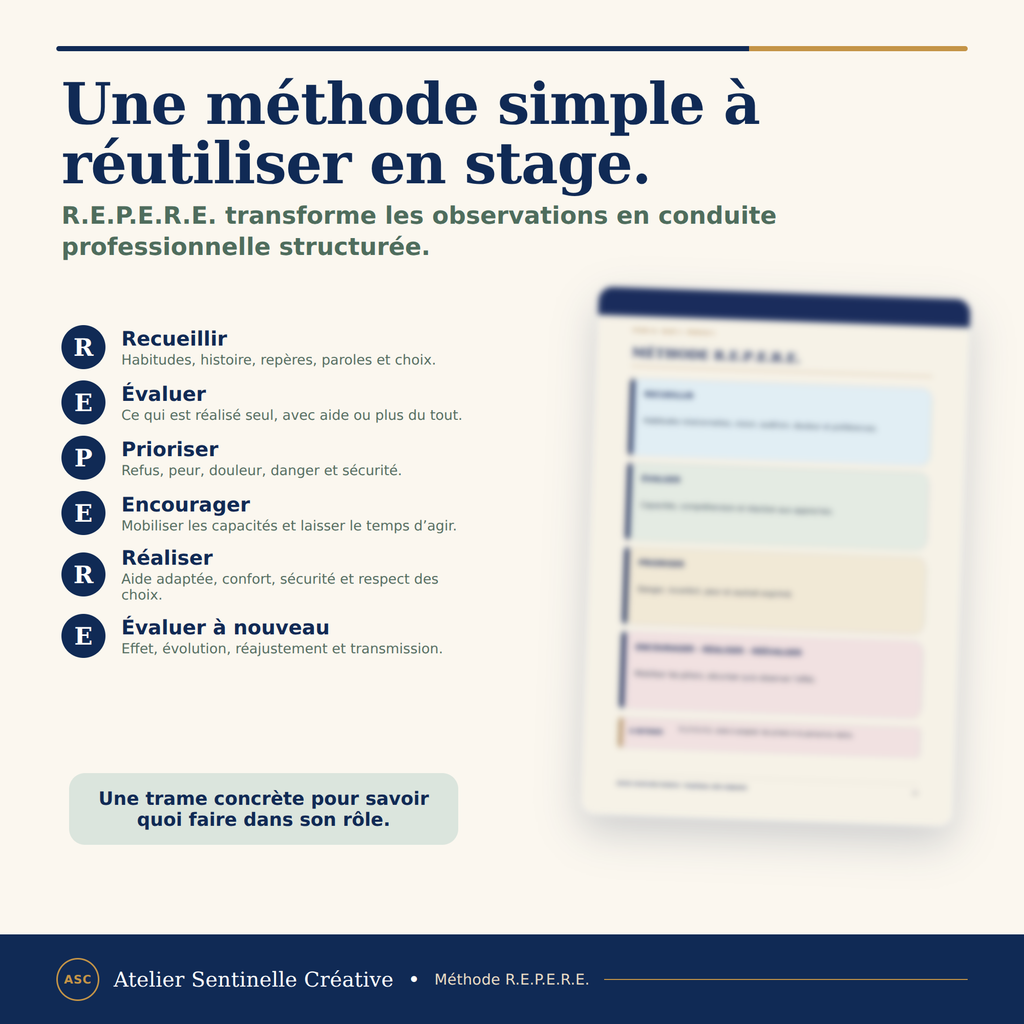 Fiche de révision avec méthode R.E.P.E.R.E., étapes en lettres colorées
