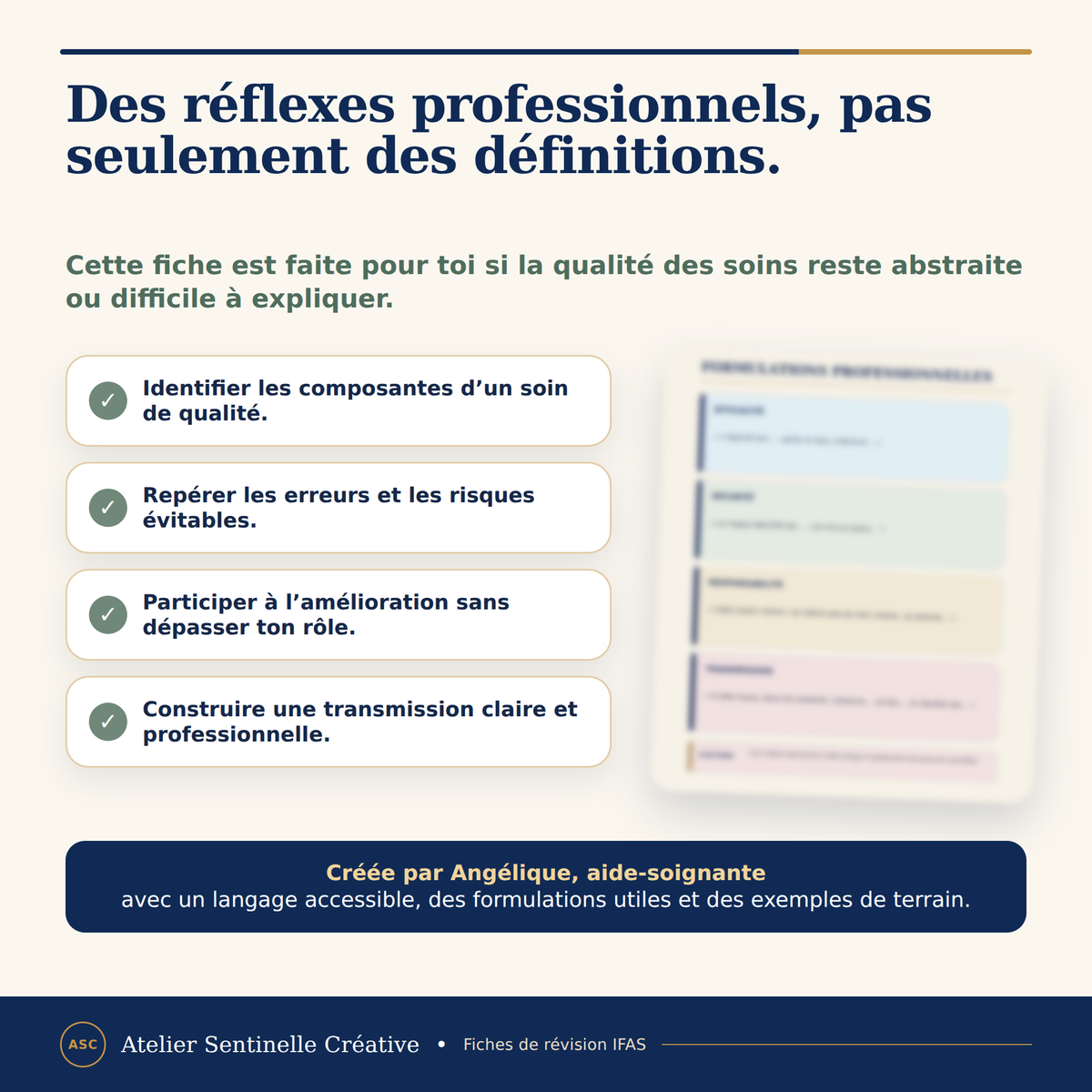 Aperçu 3 — M1-13 — La qualité des soins et E.C.O.R.S.E.T.