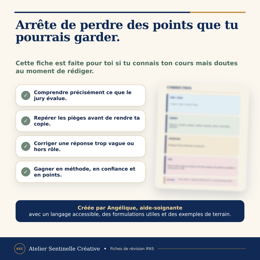 Fiche de révision IFAS 17 : liste d’objectifs avec pictogrammes et conseils de méthode