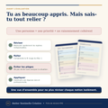 Fiche de révision : réviser, relier, éviter les pièges, appliquer, vue d’ensemble avant l’évaluation