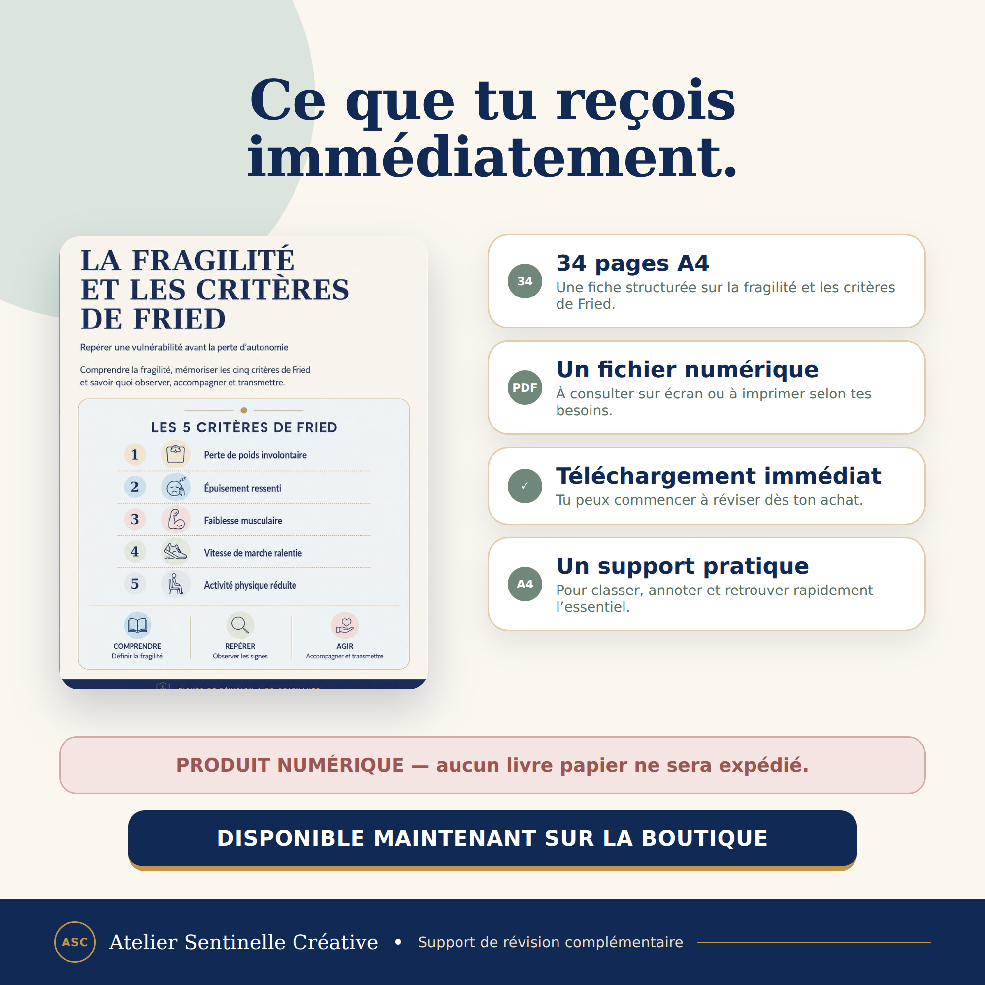 Fiche de révision IFAS en version numérique : téléchargement immédiat, support pratique