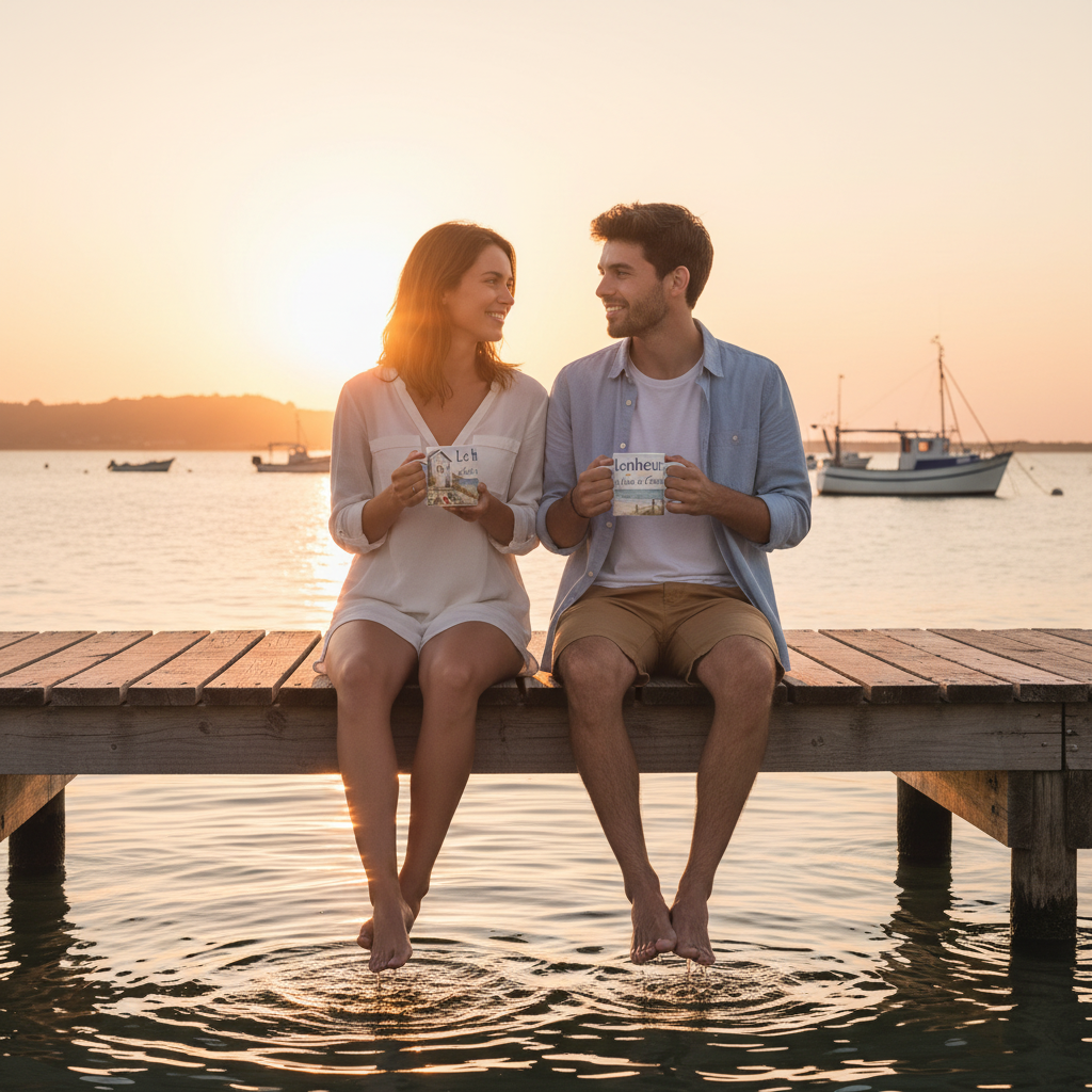 Couple au ponton
