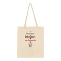 Tote bag en coton naturel avec anses et motif imprimé au centre