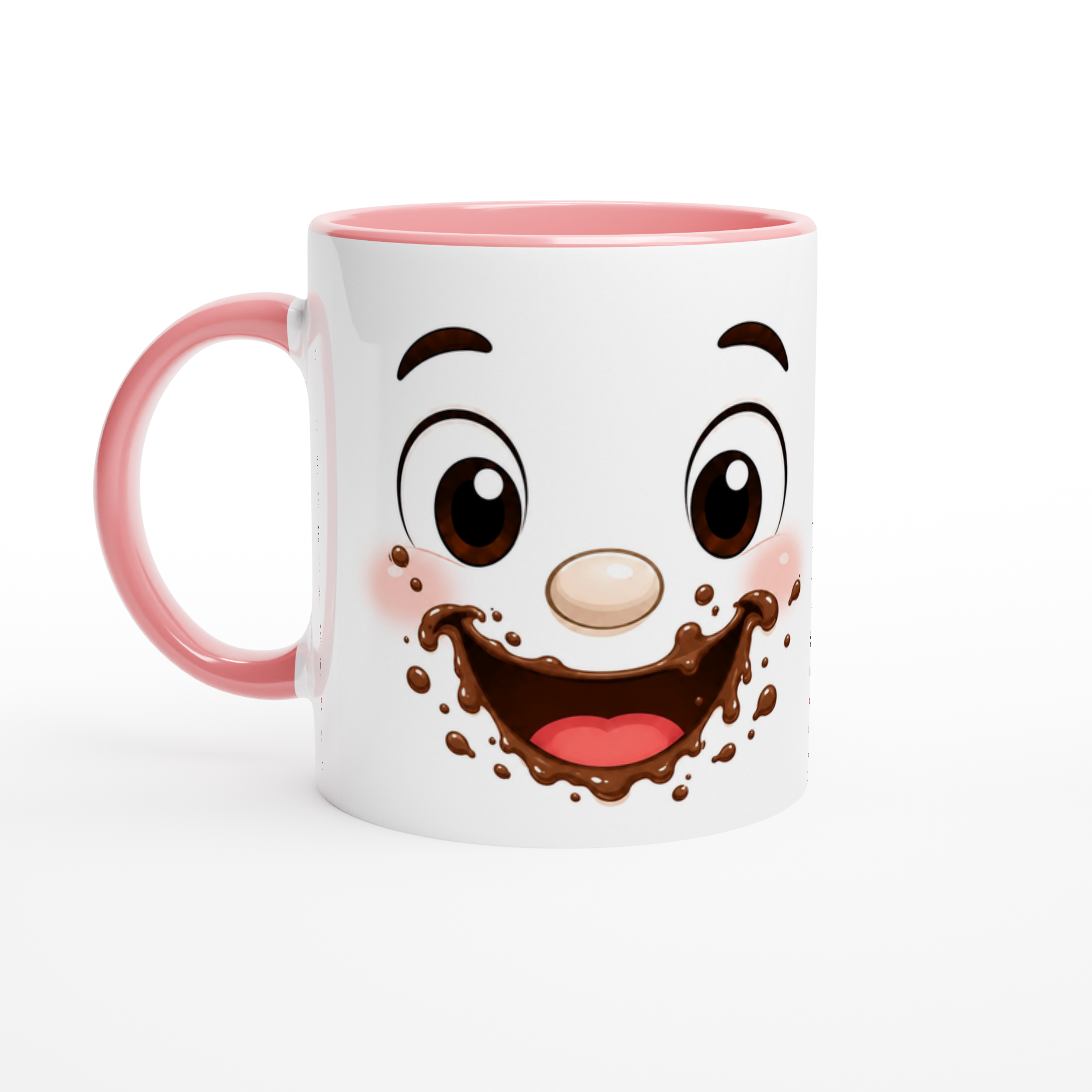 Mug Kawaii Visage Chocolat — Cadeau gourmand humour