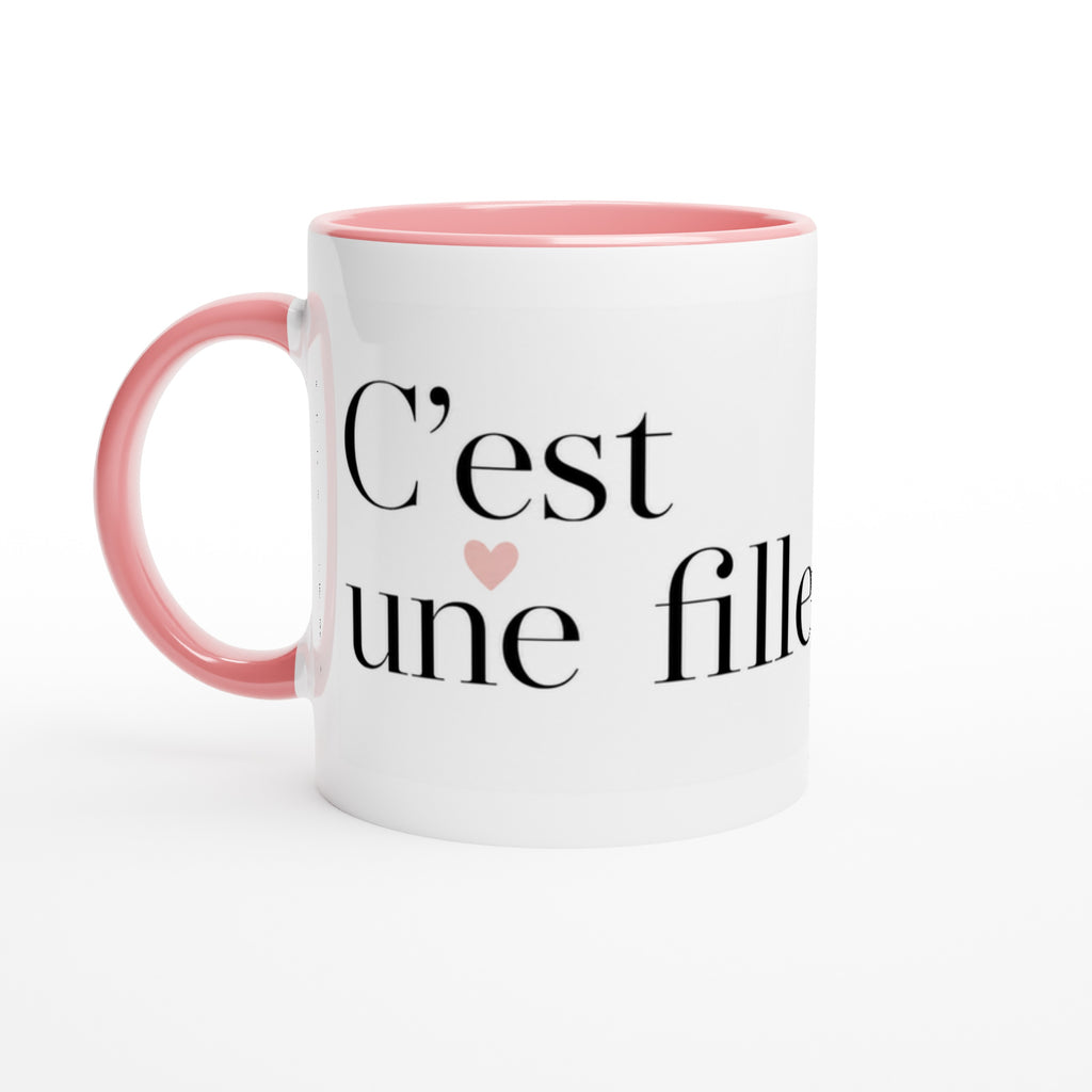Mug C'est une fille — Cadeau naissance bébé fille