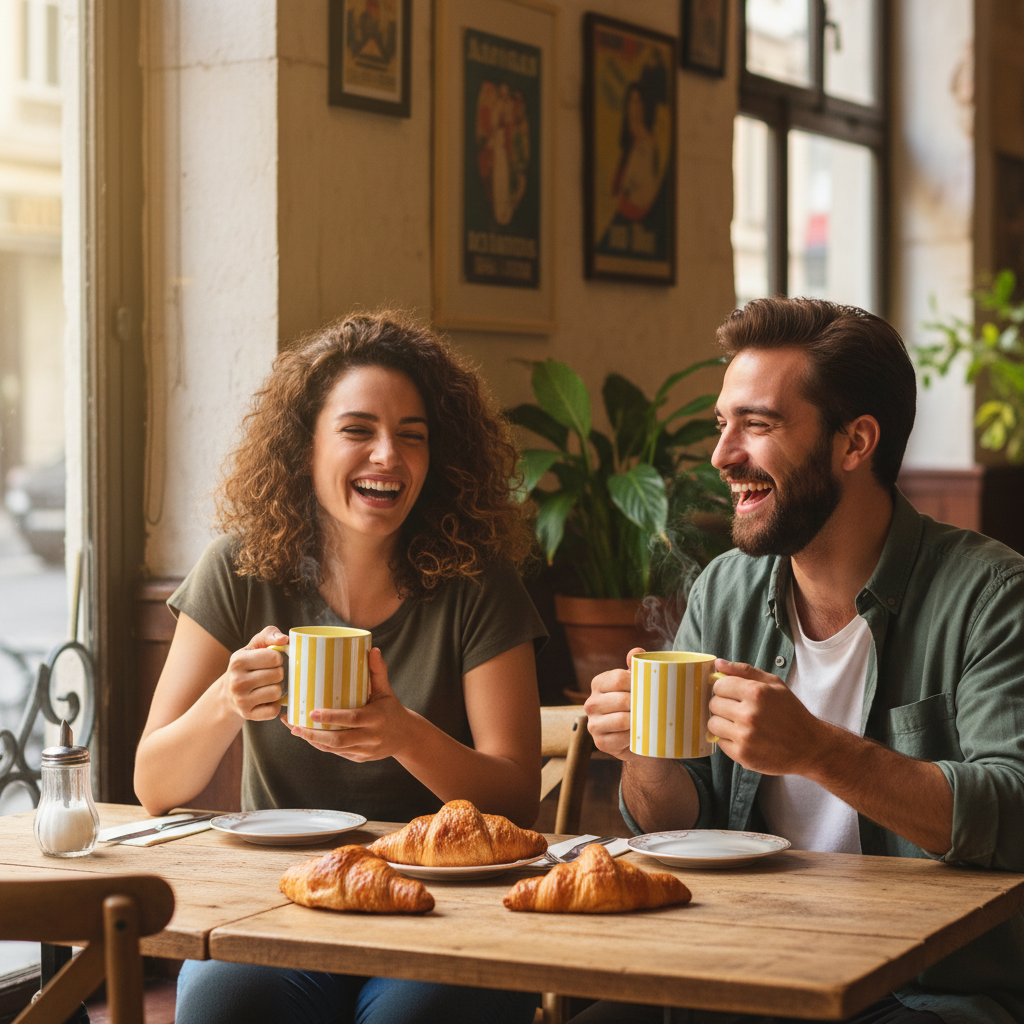Deux amies café Bordeaux mug rayures