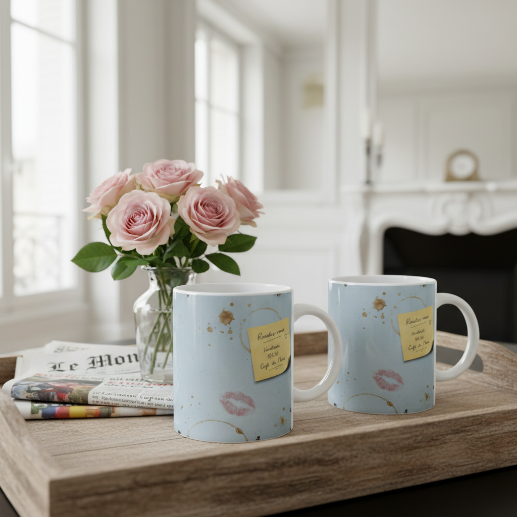 Deux mugs appartement parisien