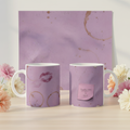 Deux mugs mauve