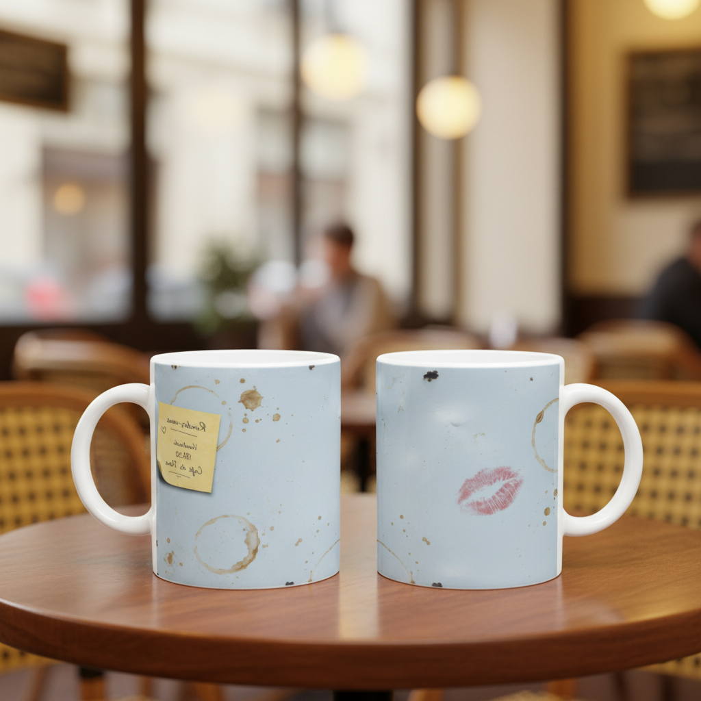 Deux mugs recto verso