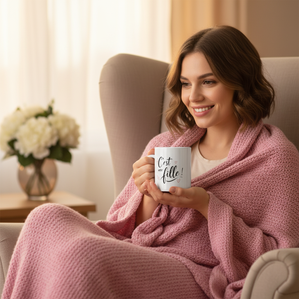 Femme cosy mug C'est une fille