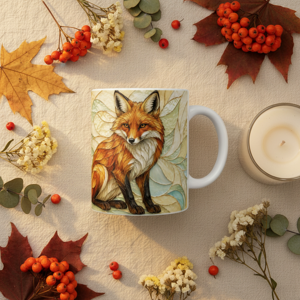 Flat lay — feuilles d'automne et baies