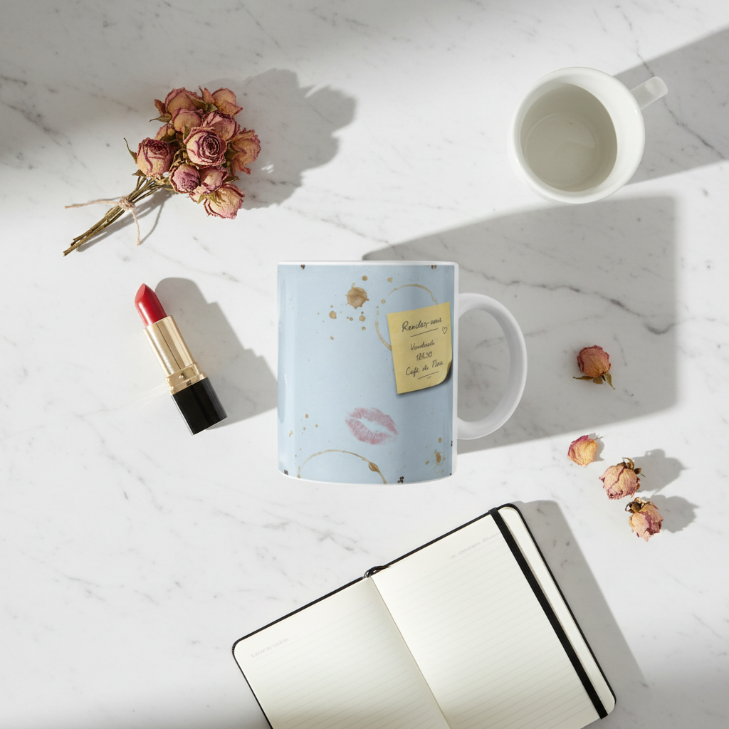 Flat lay marbre parisien
