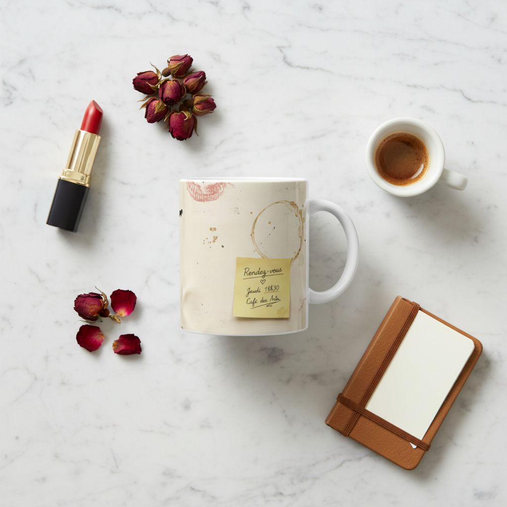 Flat lay marbre
