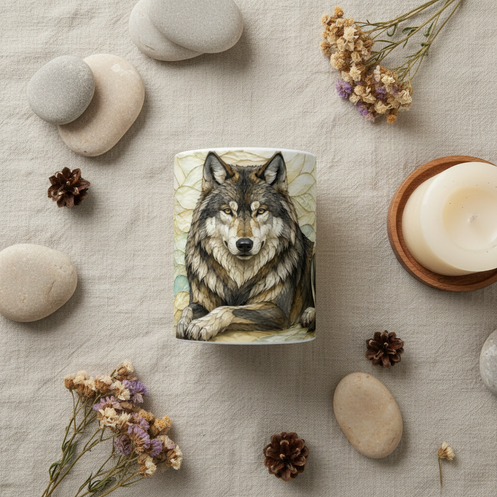Flat lay pierres et fleurs sauvages