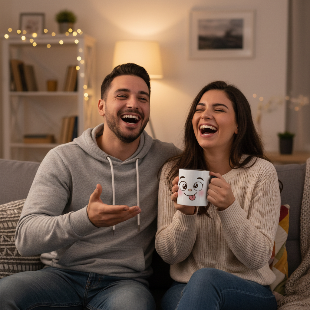 Mug en céramique bicolore à face de panda, anse rouge et intérieur rouge, corps blanc