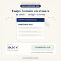 Pack de 30 cartes d’anatomie IFAS sur le corps humain, format visuel.