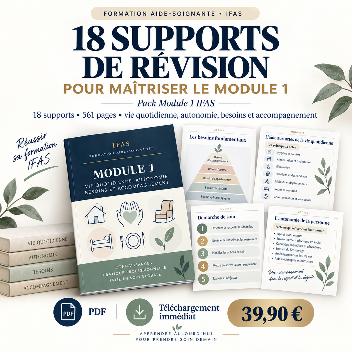 Pack de supports de révision IFAS : Module 1, 18 supports, 561 pages, téléchargement PDF
