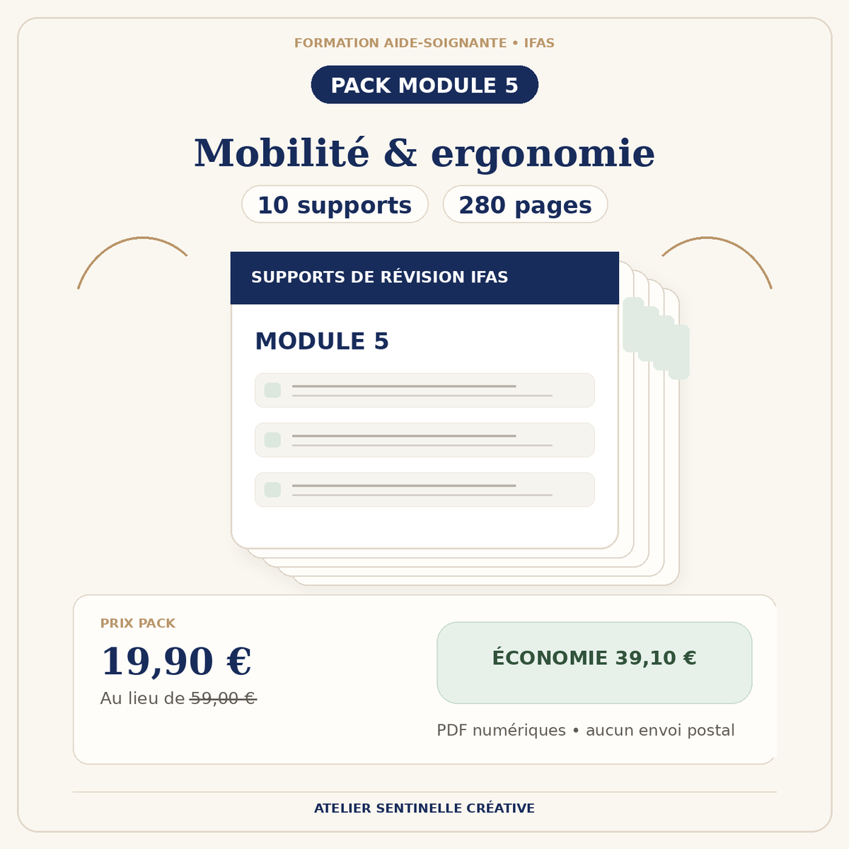 Pack de formation IFAS Module 5 : 10 supports, 280 pages, prix 19,90 €