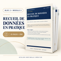 Recueil de données en pratique, couverture bleue et blanche, Bloc 2 module 3