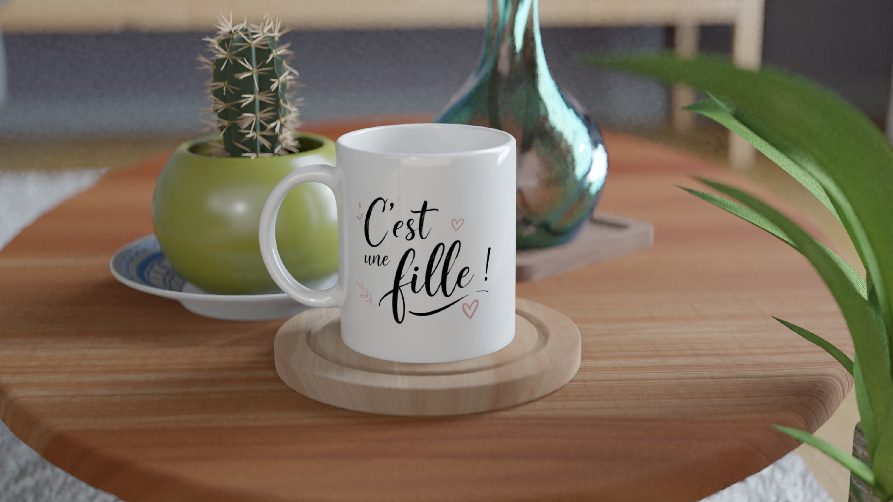 Mug C'est une fille — Cadeau naissance bébé fille