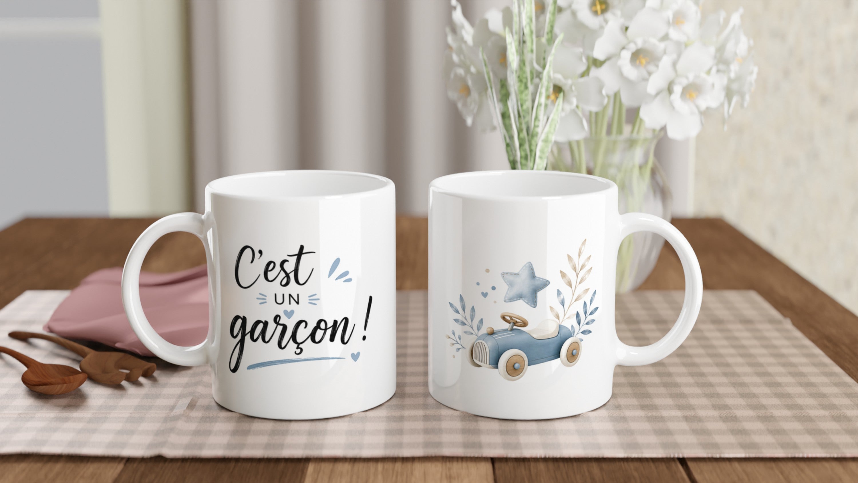 Mug C'est un garçon — Cadeau naissance bébé garçon