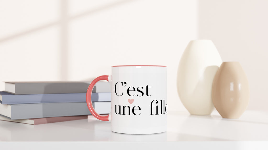 Mug C'est une fille — Cadeau naissance bébé fille
