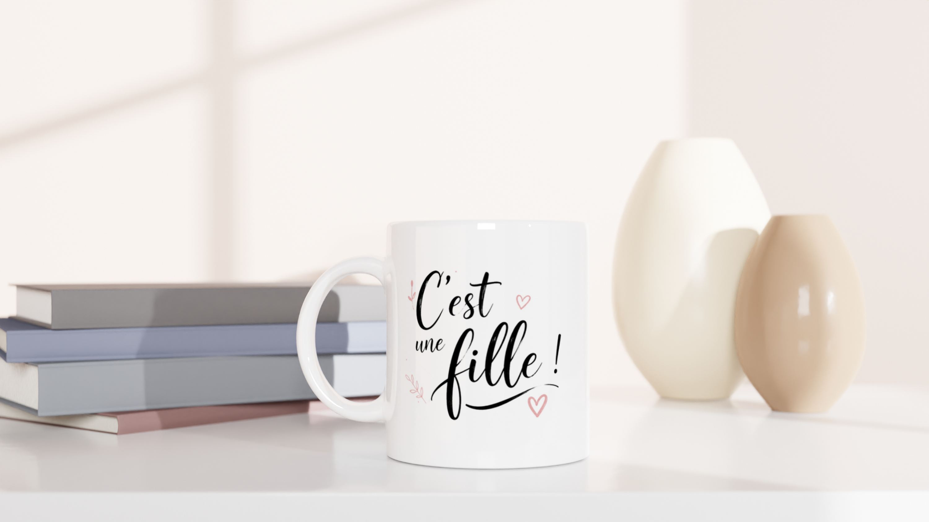 Mug C'est une fille — Cadeau naissance bébé fille